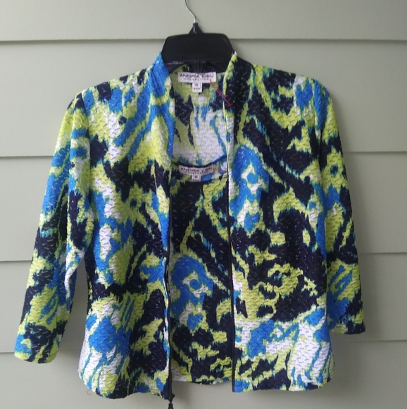 Twin Set by Andria Lieu Multicolor Tank Top & Jacket SZ S - Picture 4 of 4